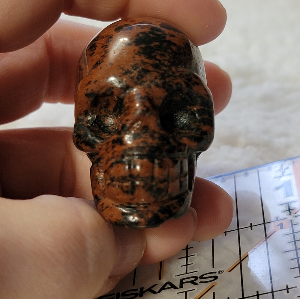 Mahogany obsidian skull